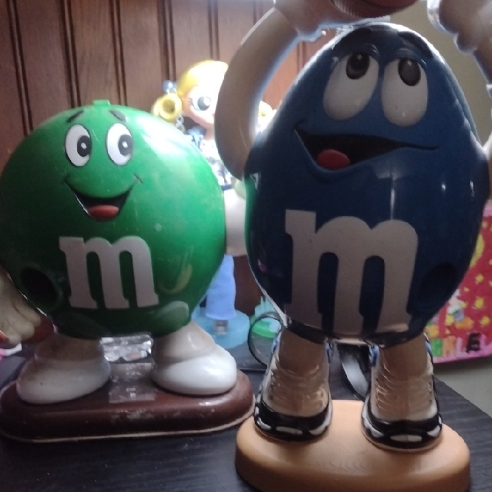M&M's Green and Blue Candy Dispenser